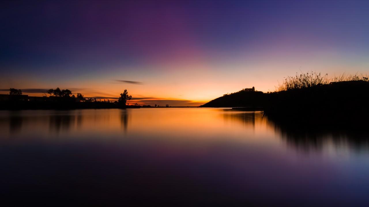 Lake View At Sunset Wallpapers