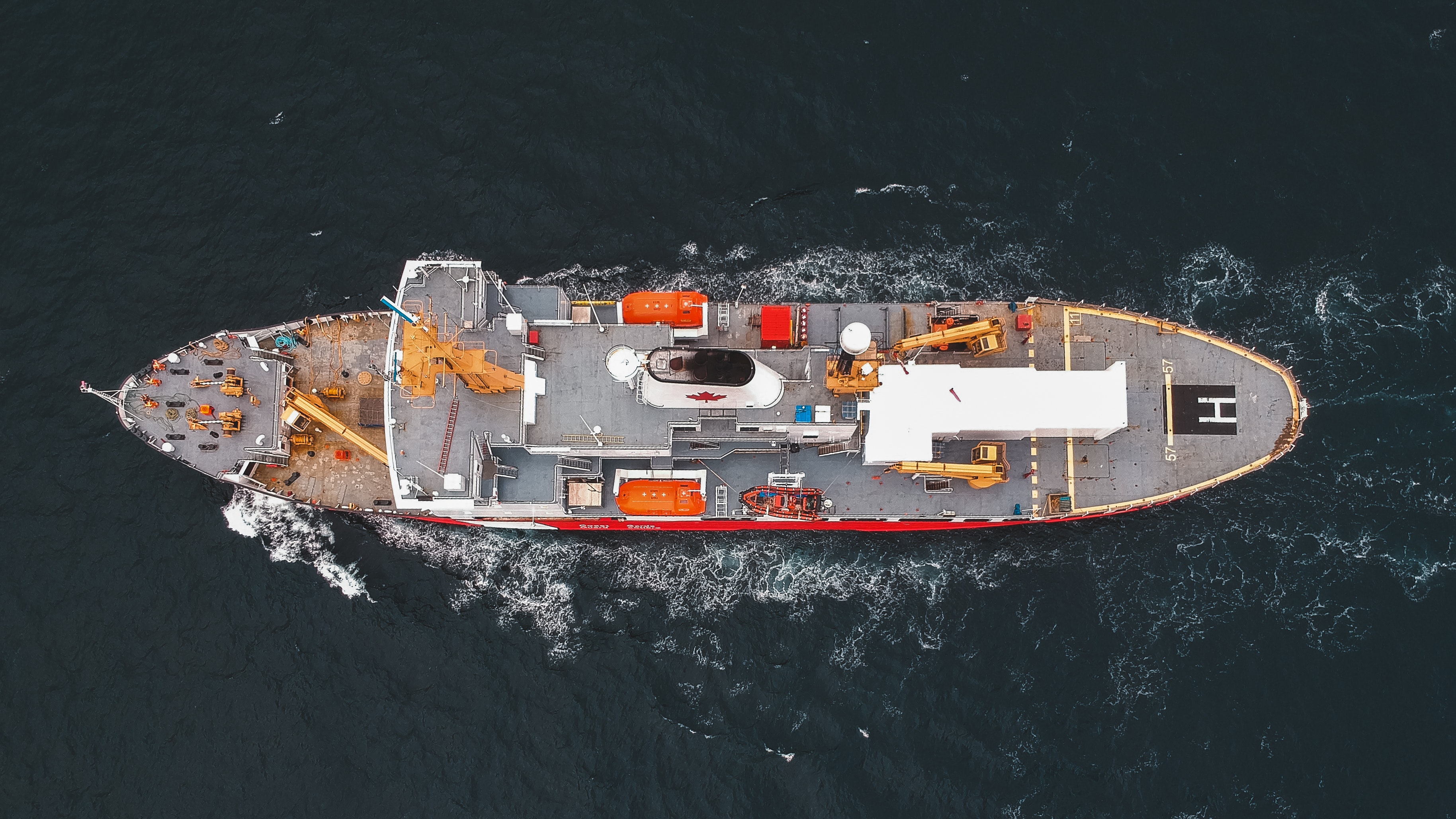 Sea Vehicle Boat Aerial View Wallpapers