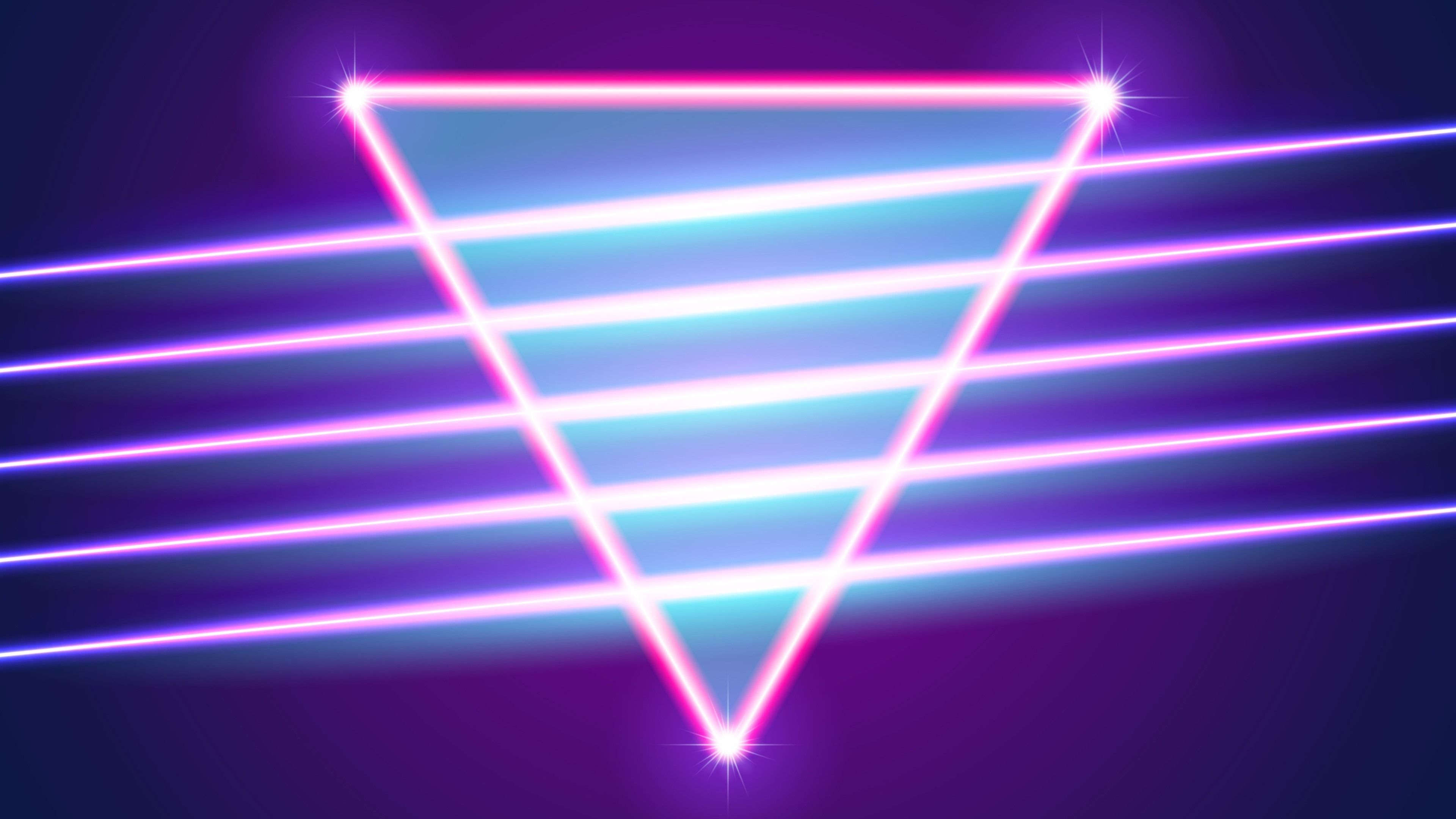 Glowing Light Triangle 8K Wallpapers