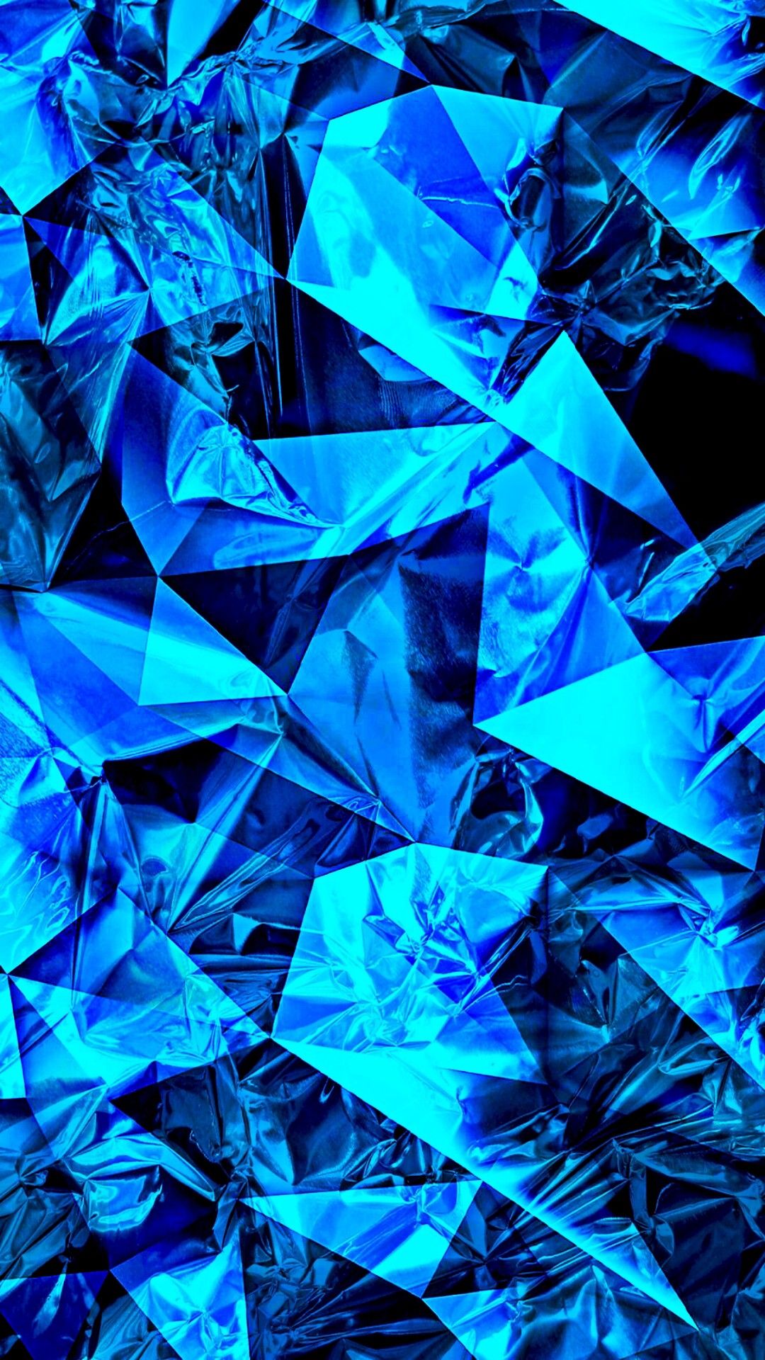 Blue Fragment Shards Abstraction Wallpapers