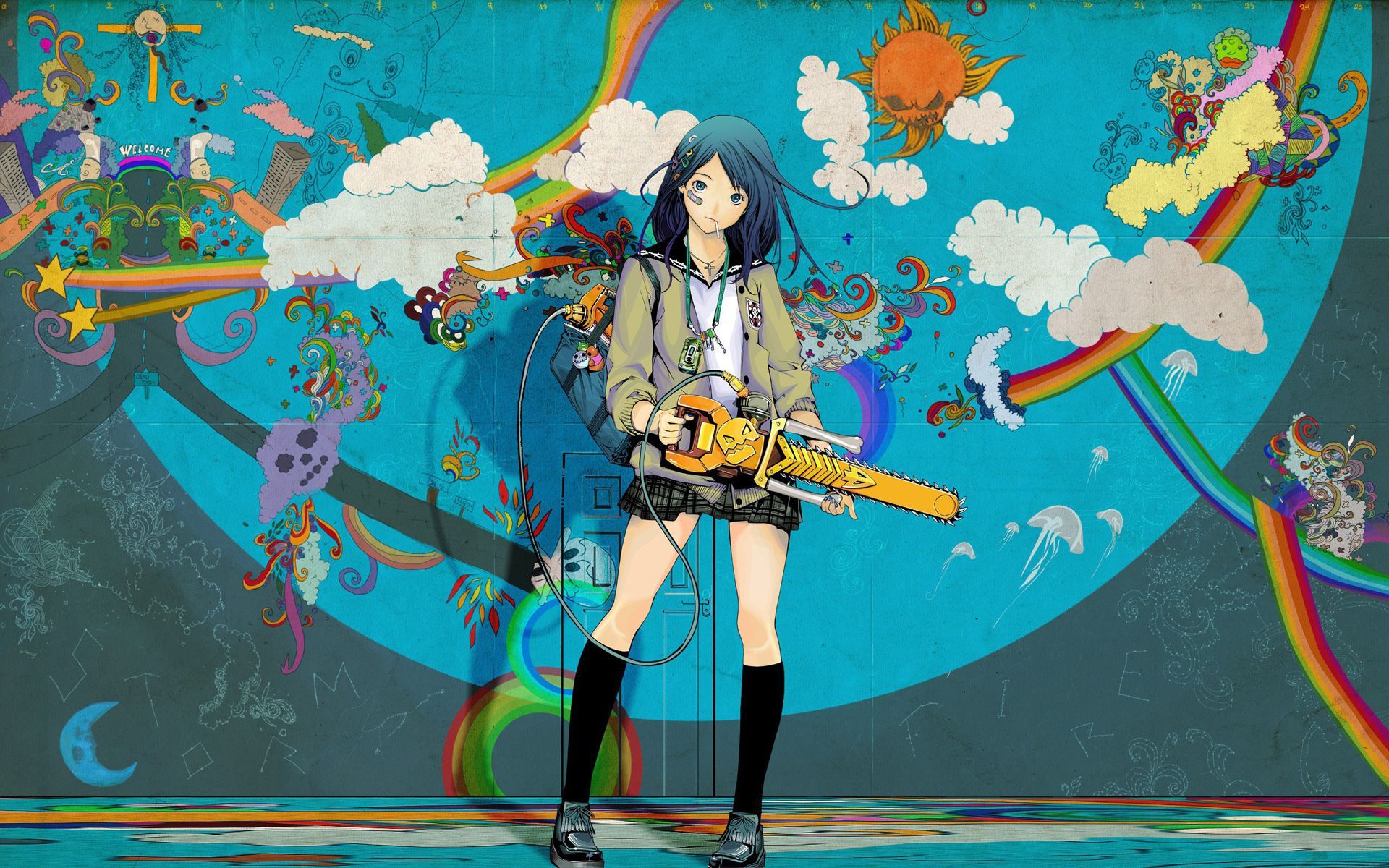 Anime Illustration Minimal Art Wallpapers