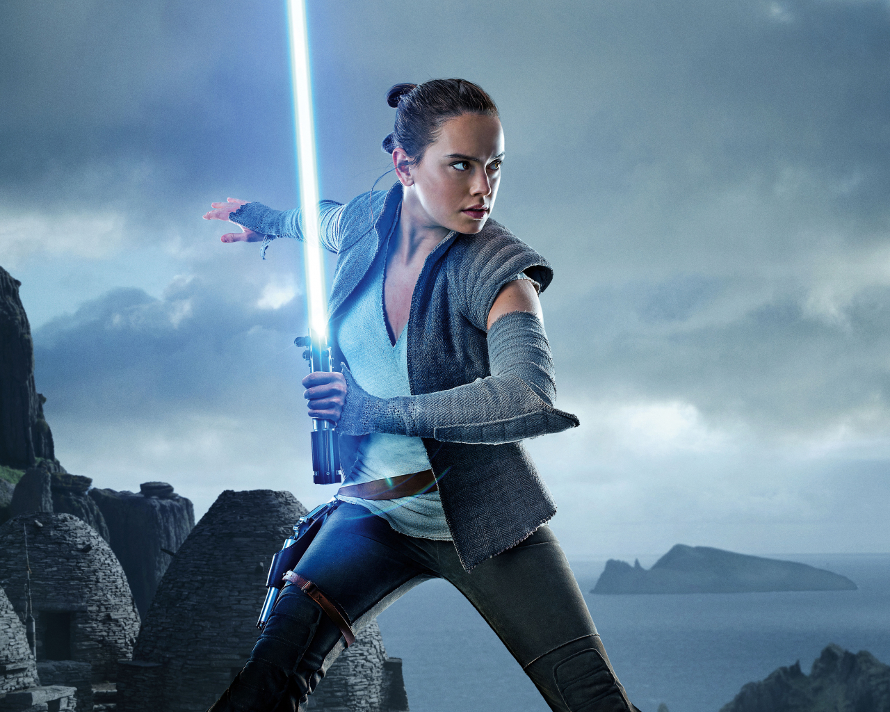 Daisy Ridley As Rey Star Wars In The Last Jedi Wallpapers
