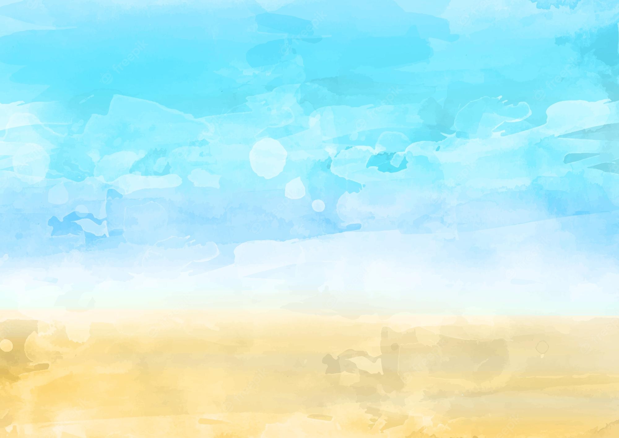 Watercolor Beach Background