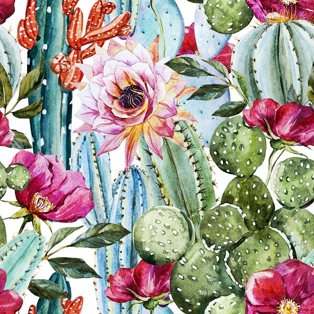 Watercolor Cactus Background