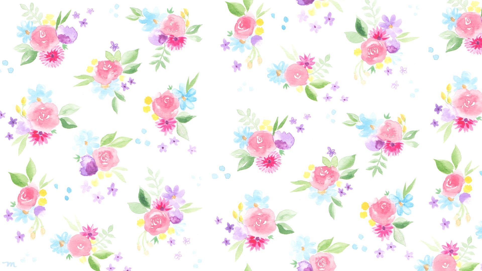 Watercolor Flower Desktop Background